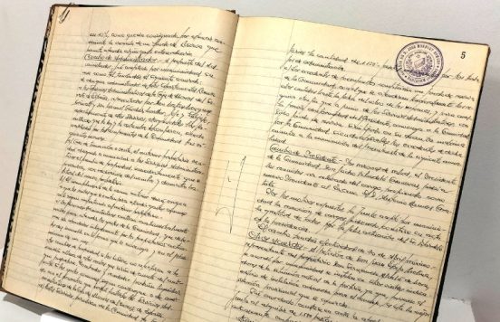 Libro de actas de 1964